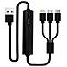 Powerbank 2600mah Cavo 3 In 1 Micro-usb /connettore Iphone /usb-c Led - Foto miniatura 7