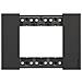 Placca Bticino Living Now 3 Moduli Colore Nero - Ka4803kg - Foto miniatura 1