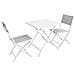Abelus - Set Tavolo Da Giardino Pieghevole Salvaspazio In Alluminio 70 X 70 Compreso Di 2 Sedie In Alluminio E Textilene - Foto miniatura 1