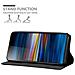 Custodia Compatibile Con Sony Xperia 10 Plus In Nero Di Notte - Coperchio Protettiva Con Chiusura Magnetica, Funzione Stand E Tasca Per Le Carte - Foto miniatura 3
