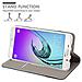 Custodia Compatibile Con Samsung Galaxy A7 2016 In Blu Scuro Nero - Coperchio Protettiva Con Chiusura Magnetica, Funzione Stand E Tasca Per Le Carte - Foto miniatura 2