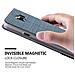 Custodia Compatibile Con Samsung Galaxy A7 2016 In Blu Scuro Nero - Coperchio Protettiva Con Chiusura Magnetica, Funzione Stand E Tasca Per Le Carte - Foto miniatura 3