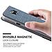 Custodia Compatibile Con Samsung Galaxy A7 2016 In Blu Scuro Nero - Coperchio Protettiva Con Chiusura Magnetica, Funzione Stand E Tasca Per Le Carte - Foto miniatura 8
