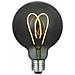 Lampadina Curved Smoky, Con Filamento A Cuore, Fumo In Vetro, 9,5 X 9,5 X 13,5 Cm, 1 X E27, 5w, 150lm, 2000k, 240v - Foto miniatura 1