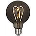 Lampadina Curved Smoky, Con Filamento A Cuore, Fumo In Vetro, 9,5 X 9,5 X 13,5 Cm, 1 X E27, 5w, 150lm, 2000k, 240v - Foto miniatura 4