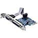 Pci-e Pci Express Db25 Parallel Scheda Adattatore Lpt1 Db9 Porta Seriale Rs232 - Foto miniatura 1