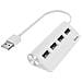 Hub Usb 2.0 Da Tavolo, 4 Porte, Cavo Integrato, Bianco (External 4-port Usb 2.0 Hub Usb Powered White) - Foto miniatura 1