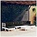 Set Divani Da Giardino 8 Pz Con Cuscini Bianchi Legno Di Pino - Foto miniatura 1
