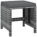 Set Da Pranzo Per Giardino 19 Pz Con Cuscini Polyrattan Grigio - Foto miniatura 5