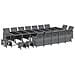 Set Da Pranzo Per Giardino 19 Pz Con Cuscini Polyrattan Grigio - Foto miniatura 10