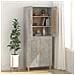 Credenza Grigio Cemento 69,5x34x90 Cm In Legno Multistrato - Foto miniatura 3