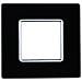 Placca In Vetro 2 Posti Colore Nero Serie Solar Compatibile Matix - Foto miniatura 1