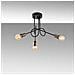 Lampadario L. 46 X H. 32 Cm In Metallo Nero Di Design - Hannah - Foto miniatura 3
