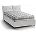 Letto Singolo Chantal, Letto Contenitore Con Rivestimento In Ecopelle, 100% Made In Italy, Apertura Frontale, Con Materasso Cm 80x190 Incluso, Bianco - Foto miniatura 2