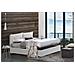 Letto Singolo Chantal, Letto Contenitore Con Rivestimento In Ecopelle, 100% Made In Italy, Apertura Frontale, Con Materasso Cm 80x190 Incluso, Bianco - Foto miniatura 3