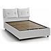 Letto Singolo Chantal, Letto Contenitore Con Rivestimento In Ecopelle, 100% Made In Italy, Apertura Frontale, Con Materasso Cm 80x190 Incluso, Bianco - Foto miniatura 4