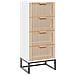 Credenza Bianca 40x30x95 Cm In Legno Multistrato - Foto miniatura 2
