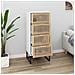 Credenza Bianca 40x30x95 Cm In Legno Multistrato - Foto miniatura 1