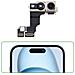 Fotocamera Frontale Per Iphone 15 Sensore Selfie 12mp, Nero - Foto miniatura 3