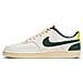 Court Vision Low Sneakers Pelle Bianco Logo Verde Bianco 43 - Foto miniatura 1