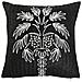 Cuscino Home Esprit Bianco Nero Palma 42 X 15 X 42 Cm - Foto miniatura 1