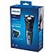3000 series S3232/52 rasoio elettrico Rotazione Trimmer Nero, Blu - Foto miniatura 2