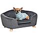 Cuccia Per Cani Di Taglia Piccola (max 10kg) Con Cuscino Lavabile, 70x47x30cm - Grigio Antracite - Foto miniatura 4