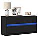 Mobile Porta Tv Con Led Nero 100x34x50 Cm In Truciolato - Foto miniatura 1