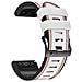 Cinturino In Silicone Bianco Per Garmin Fenix 8x 7 6x 6 5x 5 5s White 26 Mm - Foto miniatura 5