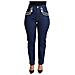 Jeans Skinny Decorati In Cotone Elasticizzato Blu - It38-xs - Foto miniatura 1
