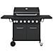 Griglia Barbecue a Gas con 7 Bruciatori Nero in Acciaio - Foto miniatura 7
