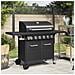 Griglia Barbecue a Gas con 7 Bruciatori Nero in Acciaio - Foto miniatura 9