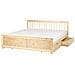 Letto Con Cassetti Contenitori Legno Di Pino Olendon 180 X 200 Cm Marrone Chiaro - Foto miniatura 4