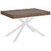 Tavolo allungabile 90x140/244 cm Plaker noce gambe bianche - Foto miniatura 1