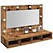 Mobile A Specchio Con Led Legno Antico 90x31,5x62 Cm - Foto miniatura 1