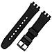 Cinturino Di Ricambio Premium In Silicone Per Orologio Swatch Black 16 Mm - Foto miniatura 1