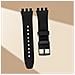 Cinturino Di Ricambio Premium In Silicone Per Orologio Swatch Black 16 Mm - Foto miniatura 2