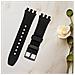Cinturino Di Ricambio Premium In Silicone Per Orologio Swatch Black 16 Mm - Foto miniatura 3