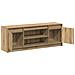 Mobile TV con LED Rovere Artigianale 139.5x34x50 cm Legno Ingegrato - Foto miniatura 5