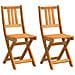 Sedie da giardino pieghevoli 2 pz 36x46x85 cm Legno massello di acacia - Foto miniatura 1