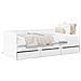 Divano Letto con Cassetti senza Materasso Bianco 100x200 cm - Foto miniatura 1
