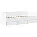 Divano Letto con Cassetti senza Materasso Bianco 100x200 cm - Foto miniatura 3