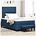 Letto a Molle con Materasso e Panca Blu 120x200 cm Tessuto - Foto miniatura 2