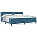 Letto a Rete  con Materasso Blu Scuro 200x200 cm in Velluto - Foto miniatura 4