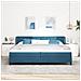 Letto a Rete  con Materasso Blu Scuro 200x200 cm in Velluto - Foto miniatura 5