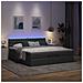 Struttura Letto Pouf con Materasso 160x200 cm in Tessuto - Foto miniatura 3
