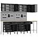 Set da 12 Pezzi per Armadio da Lavoro e Pannello Perforato Nero in MDF e Metallo - Foto miniatura 5