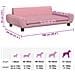 Lettino per Cani Rosa 100x54x33 cm in Velluto - Foto miniatura 7