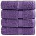 Asciugamani Premium SOLUND 4 pz Viola 30x30 cm 600 g/m² - Foto miniatura 1