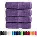 Asciugamani Premium SOLUND 4 pz Viola 30x30 cm 600 g/m² - Foto miniatura 2